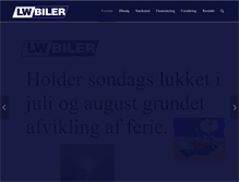 Tablet Screenshot of lwbiler.dk